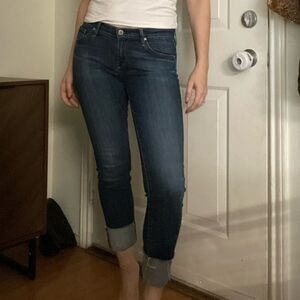 AG‎ Adriano Goldschmied The Stevie Cuff Jeans Size 27 Blue Wash